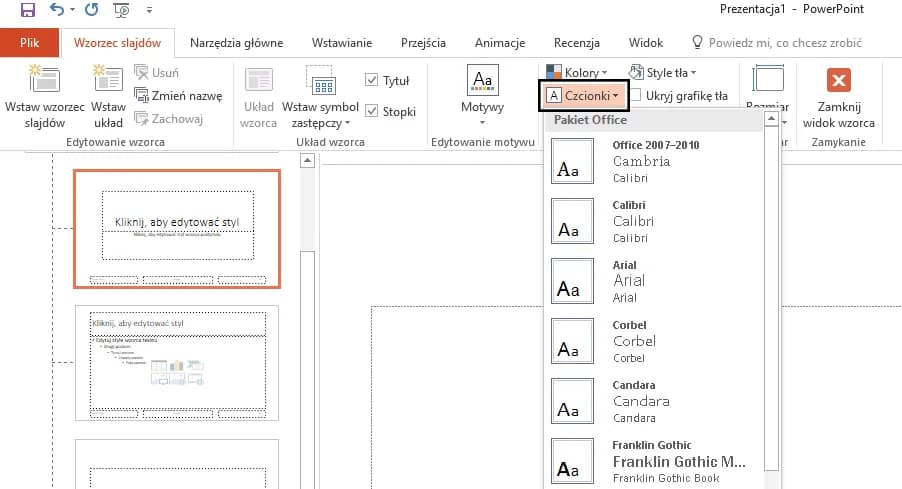 Jak zmienić czcionkę w całej prezentacji PowerPoint - 3 proste kroki